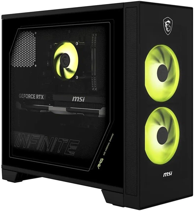 Stacionarus kompiuteris MSI MAG Infinite S AI 2NVL5-012XEU Core Ultra 5 225F 16GB DDR5 1TB SSD GeForce RTX 5060 8GB VENTUS 2X OC V1 AW-XB560NF (Wi-Fi 6E) Bluetooth 5.3 500W noOS
