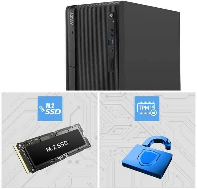 Stacionarus kompiuteris MSI PRO DP180 AI 8HG-1436AT i5-225/16GB/512GB SSD juodas W11P