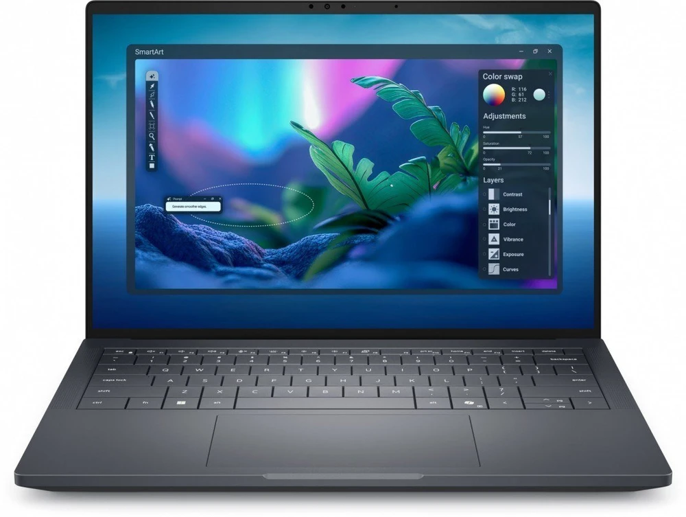 Stacionarus kompiuteris „Dell Pro Max 14 Premium“ darbo stotis MA14250 „Win11Pro“ U7-265H 32GB 1TB RTX Pro 2000 FGRPR kamera ir mikrofonas WLAN+BT 14.0 FHD+ apšvietimu KB 4 celės 130W 3YPS
