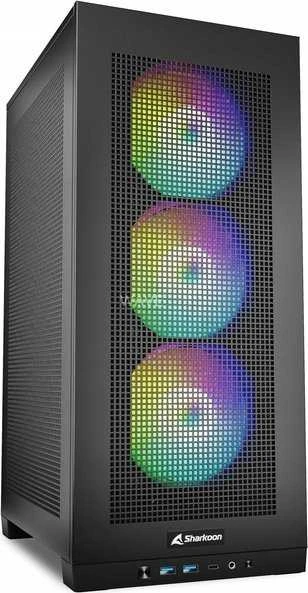 Sharkoon REBEL C20 ITX RGB, Tower-case - juodas