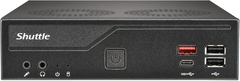 Shuttle XPC slim DH810 Barebone LGA1851 DDR5 USB4 3x Ekranas