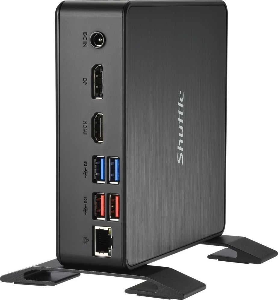 Shuttle NC40U5 Barebone 0.84L dydžio asmeninis kompiuteris, juodas, i5-1235U, Intel SoC