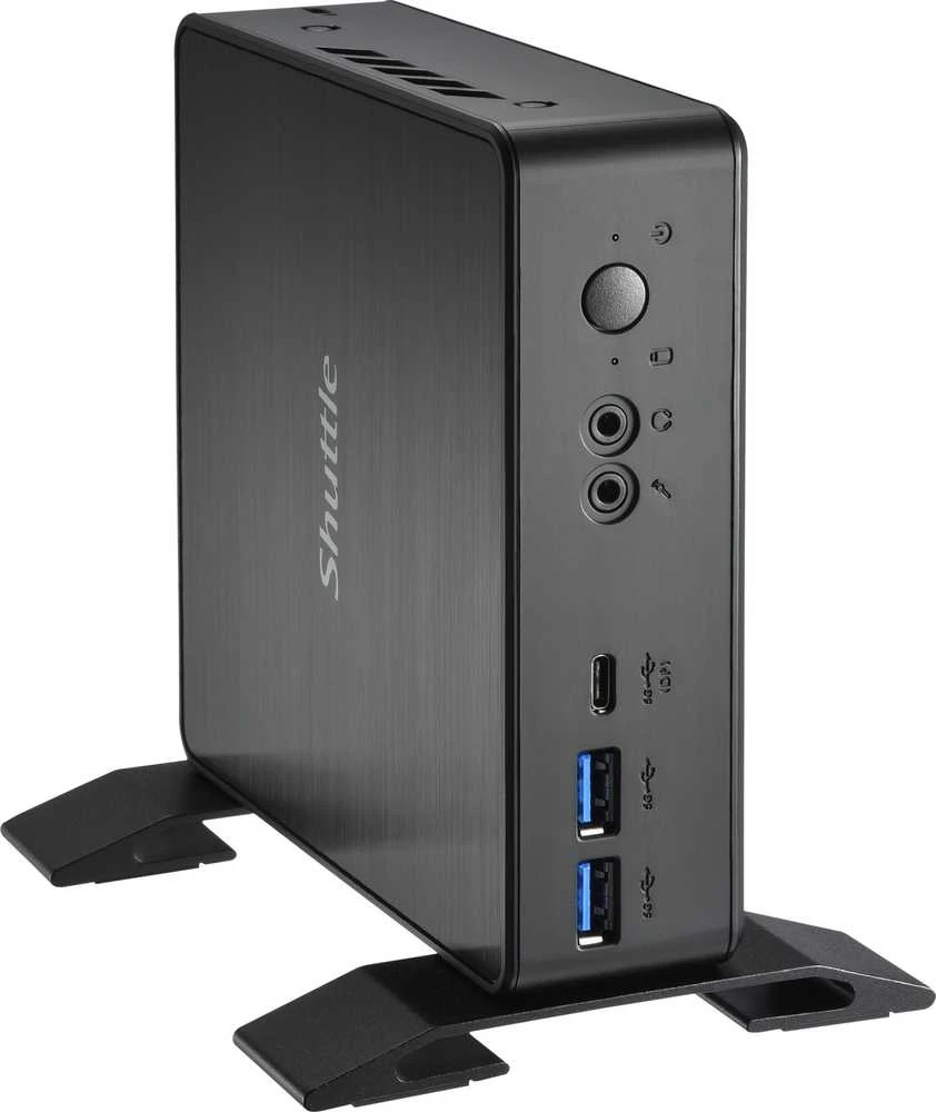 Shuttle NC40U5 Barebone 0.84L dydžio asmeninis kompiuteris, juodas, i5-1235U, Intel SoC