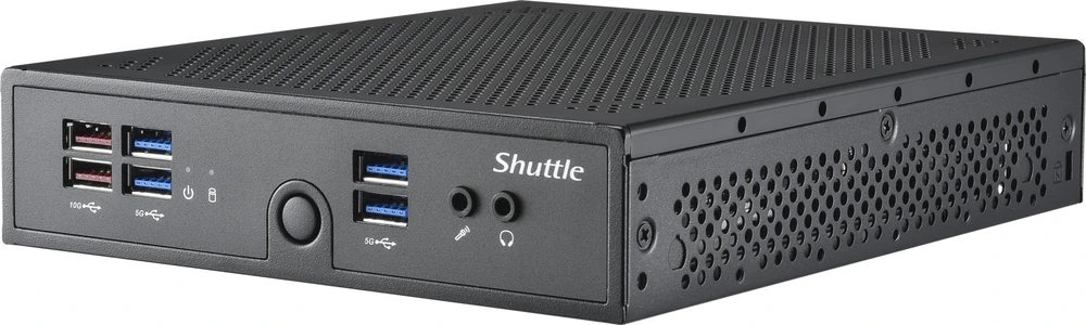 Shuttle Barebone XPC slim DS50U Intel Celeron 7305 2xSODIMM DDR5 2xM.2 1xSATA 1xHDMI 1xDP 1xVGA Juodas