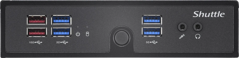 Shuttle Barebone XPC slim DS50U Intel Celeron 7305 2xSODIMM DDR5 2xM.2 1xSATA 1xHDMI 1xDP 1xVGA Juodas