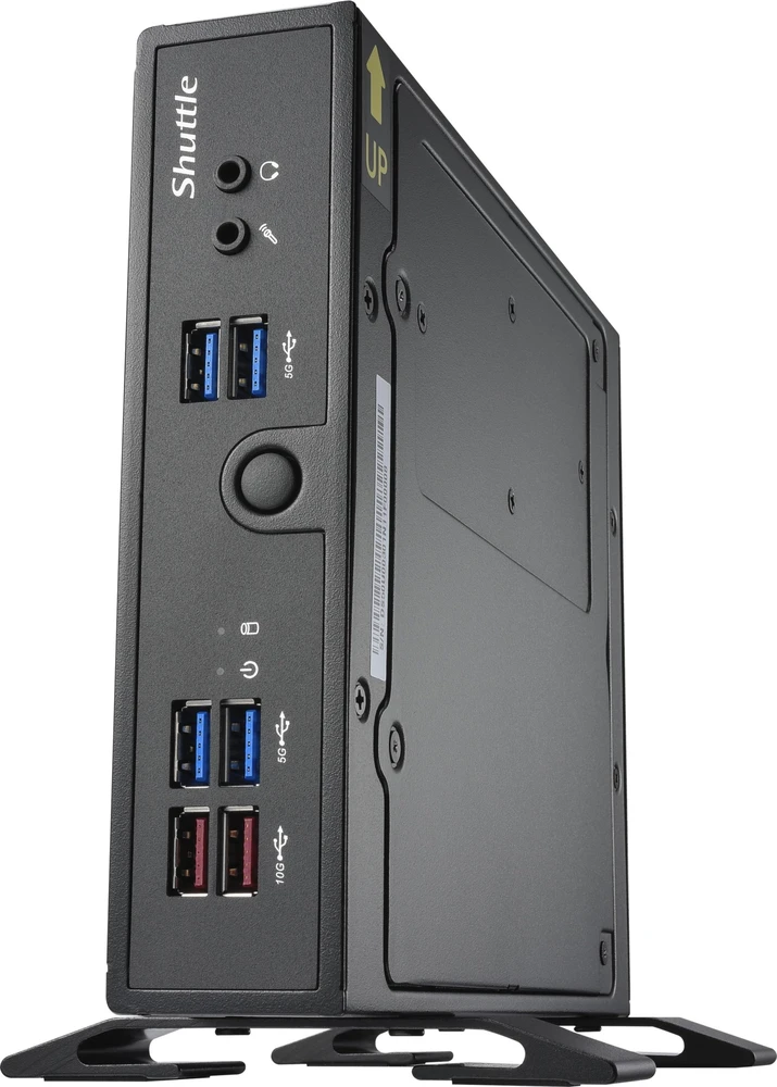 Shuttle Barebone XPC slim DS50U Intel Celeron 7305 2xSODIMM DDR5 2xM.2 1xSATA 1xHDMI 1xDP 1xVGA Juodas