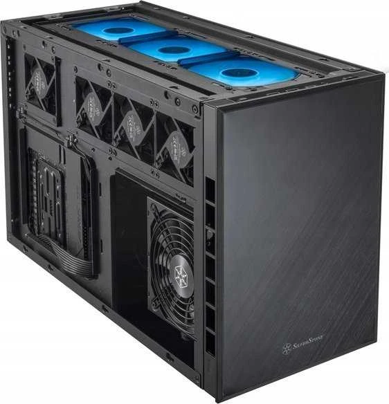 SilverStone SST-SG17B Micro-ATX Mini ITX case - juodas