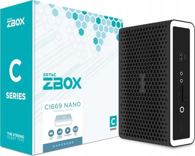 ZOTAC ZBOX CI669 Nano Barebone Intel Core i7-1355U 2XDDR5 SODIMM 1xSATA 1xM.2 Dual Lan WiFi 6 Blueatooth 5.2 4xUSB 3.1 1xUSB 2.0