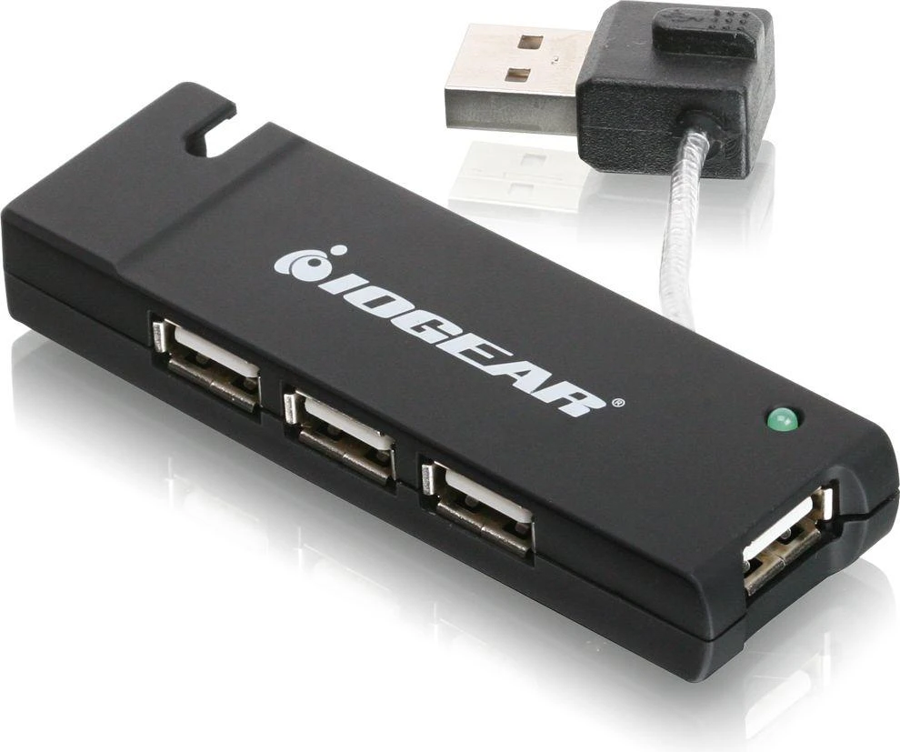 IOGear 4 krypčių USB šakotuvas su jungiamuoju kabeliu