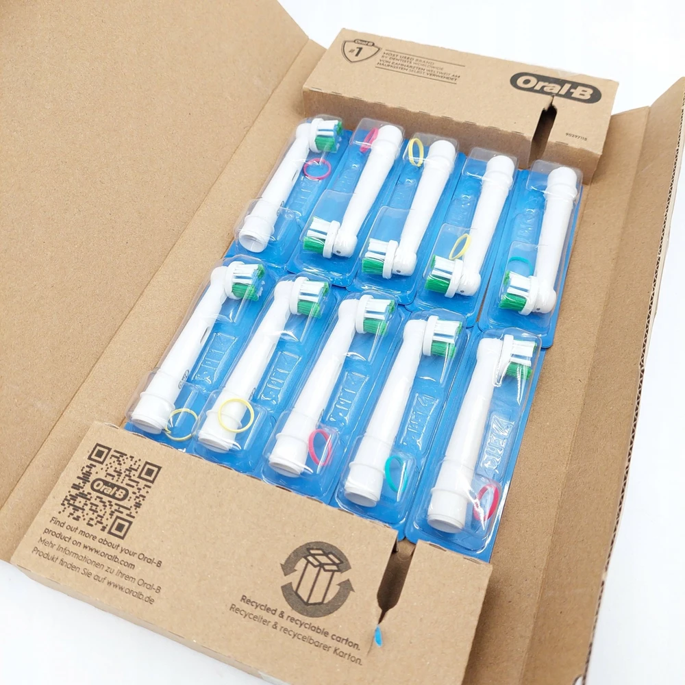 Dantų šepetėlių galvutės Braun Oral-B Pro Precision Clean, 10 vnt. pakuotė (be defektų išorinė pakuotė)
