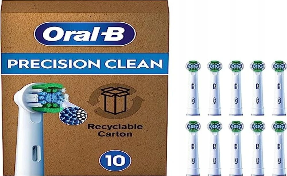 Dantų šepetėlių galvutės Braun Oral-B Pro Precision Clean, 10 vnt. pakuotė (be defektų išorinė pakuotė)