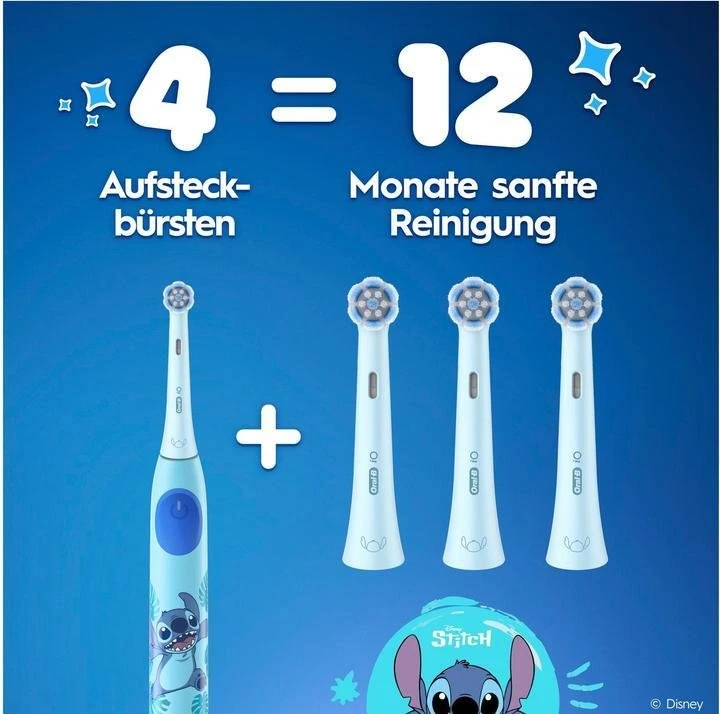 Dantų šepetėlis Końcówka Braun Oral-B antgaliai IO Kids Stitch 4 vnt. wymienne (931069)