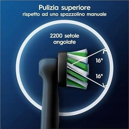 Braun Oral-B Pro Cross Action x10 Dantų šepetėlio galvutės, Juoda