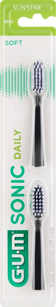 Gum Sonic Daily juodos galvutės pakuotėje