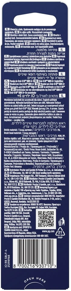 Dantų šepetėlio galvutė Oral-B IO RB SBLF-4, 4 vnt.