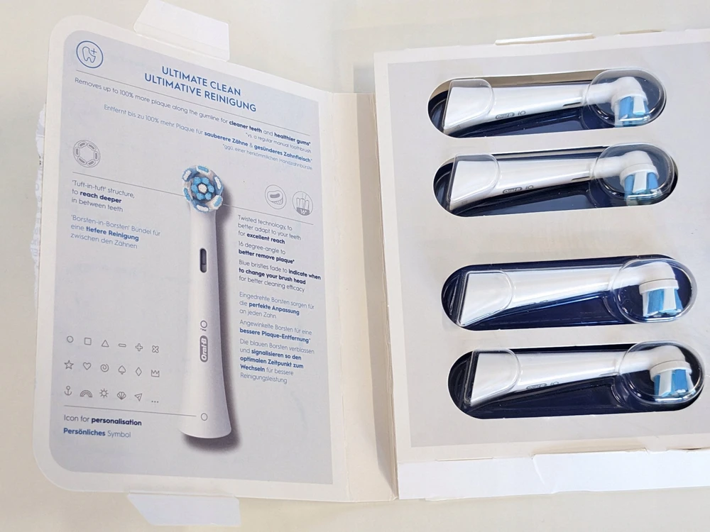 Dantų šepetėlių antgaliai Oral-B iO Ultimate Cleaning baltas 8 vnt