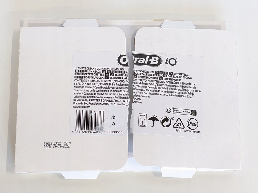 Dantų šepetėlių antgaliai Oral-B iO Ultimate Cleaning baltas 8 vnt