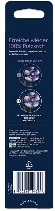 Dantų šepetėlis Końcówka Oral-B iO 4 vnt. Juodas