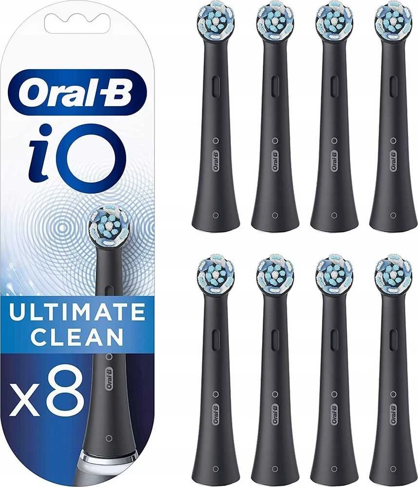 Braun Oral-B iO Ultimate Cleaning šepetėlių galvutės juodos (8 vnt.)