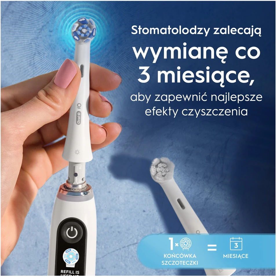 BRAUN iO RB CWF-4 Ultimate Clean Baltas 4ct antgaliai dantų šepetėliui