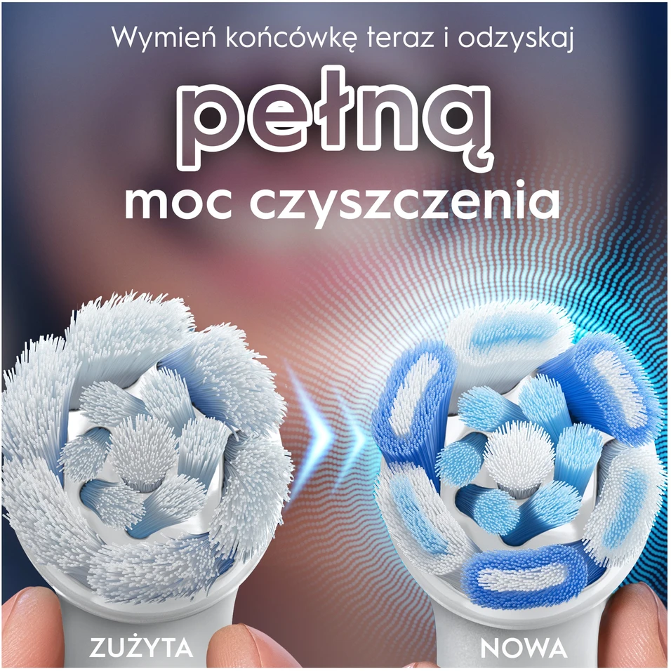 BRAUN iO RB CWF-4 Ultimate Clean Baltas 4ct antgaliai dantų šepetėliui