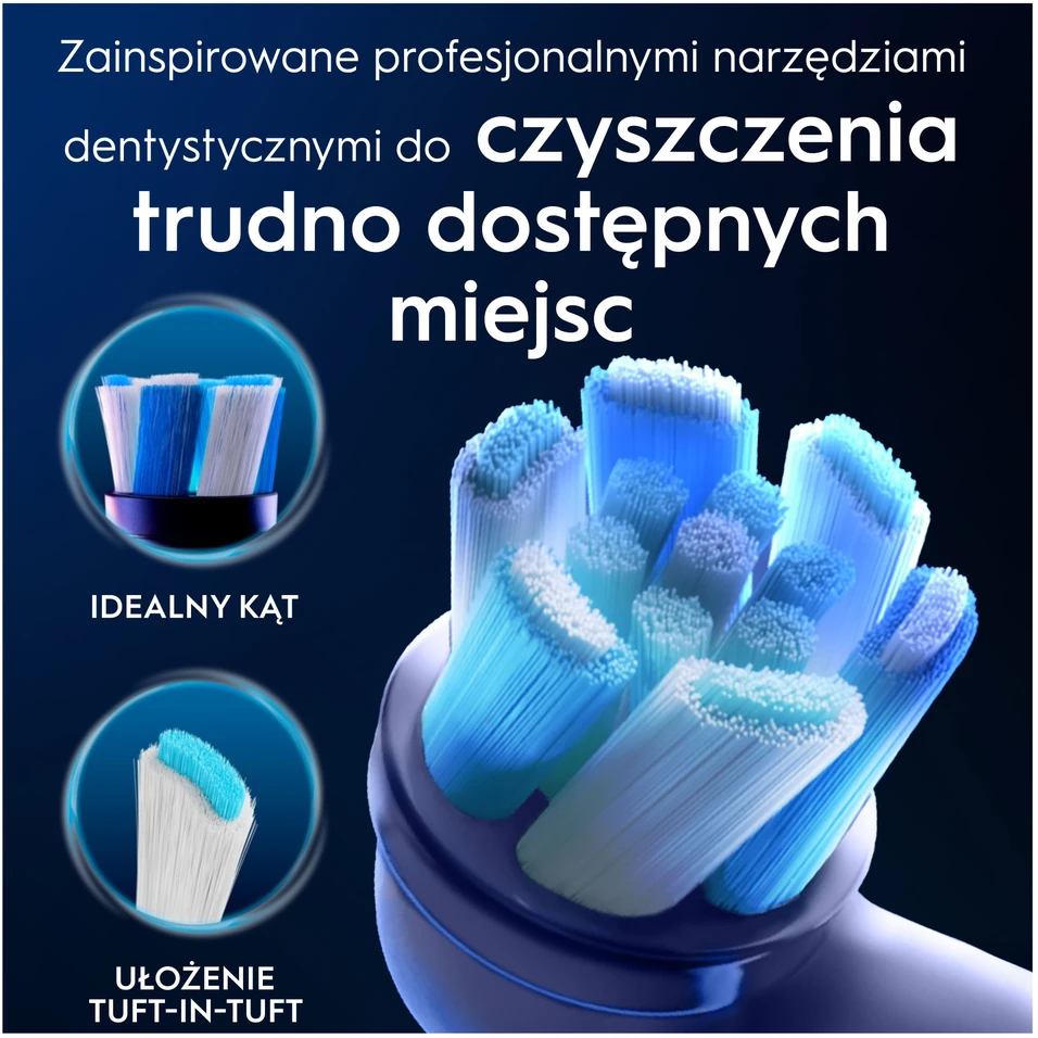 BRAUN iO RB CWF-4 Ultimate Clean Baltas 4ct antgaliai dantų šepetėliui