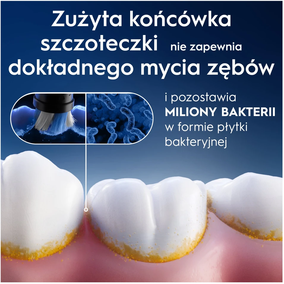BRAUN iO RB CWF-4 Ultimate Clean Baltas 4ct antgaliai dantų šepetėliui