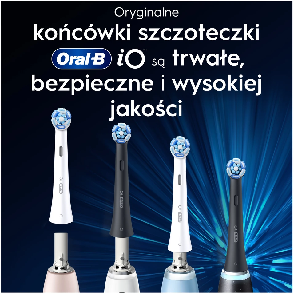 BRAUN iO RB CWF-4 Ultimate Clean Baltas 4ct antgaliai dantų šepetėliui