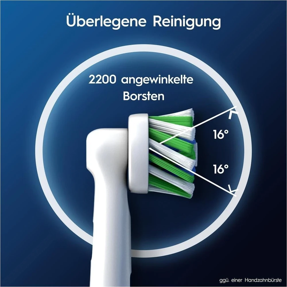 Braun „Oral-B CrossAction“, 8 vnt., Balta, 3 mėn., „Oral-B“, Dėžutė