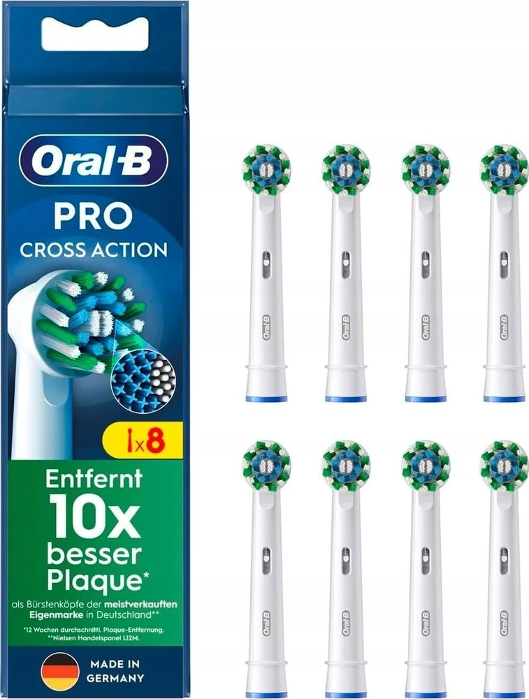 Braun „Oral-B CrossAction“, 8 vnt., Balta, 3 mėn., „Oral-B“, Dėžutė