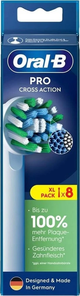 Braun „Oral-B CrossAction“, 8 vnt., Balta, 3 mėn., „Oral-B“, Dėžutė