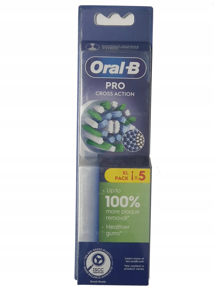 „Oral B Pro Cross Action“ dantų šepetėlio galvutės – baltos – 5 vnt.