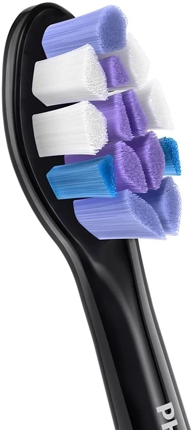 6 dalių šepetėlių galvučių pakuotė Philips Sonicare Sensitive HX6056/88, juodos spalvos