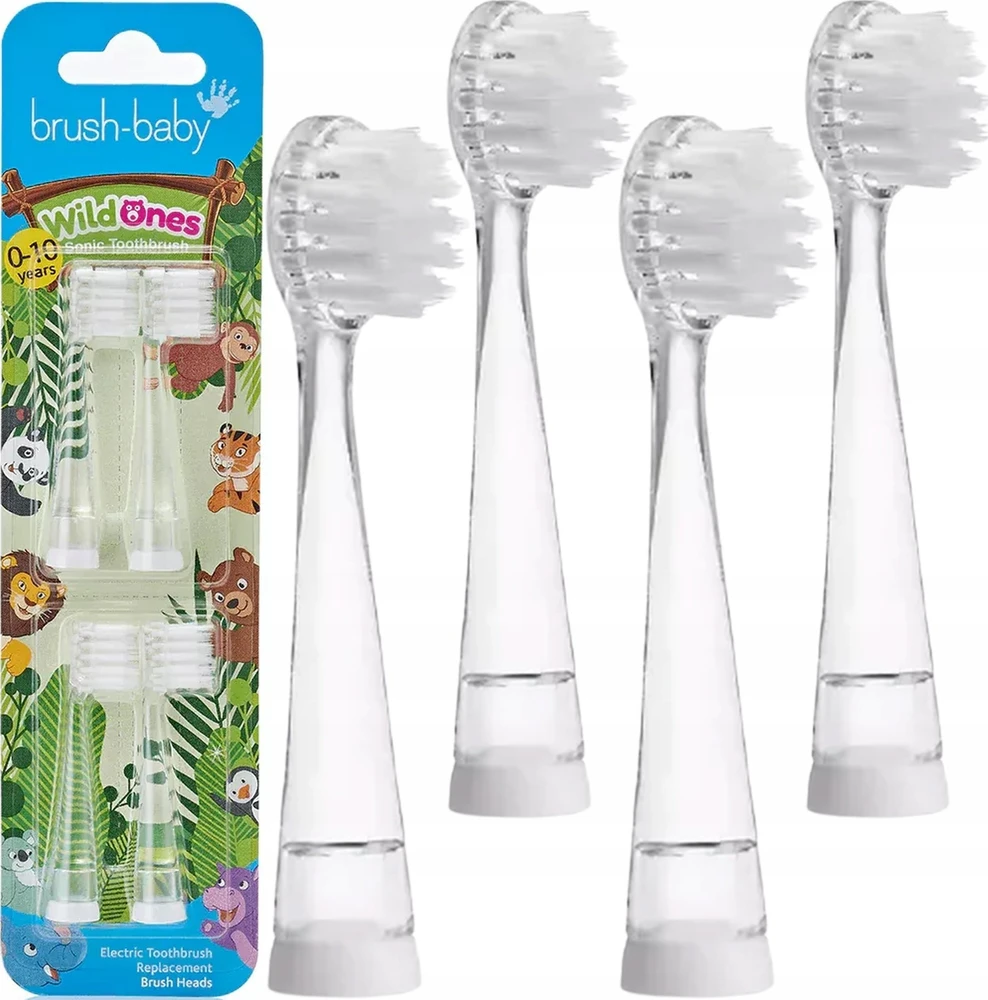Brush-Baby ŠEPETĖLIS BABY_Kidz Sonic antgaliai Sonic dantų šepetėliui 3-6 l 4 vnt.