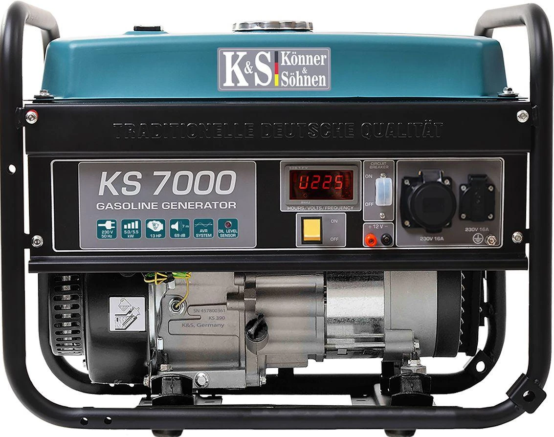 KÖNNER & SÖHNEN Benzininis generatorius 5,0 kW 230 V KS 7000