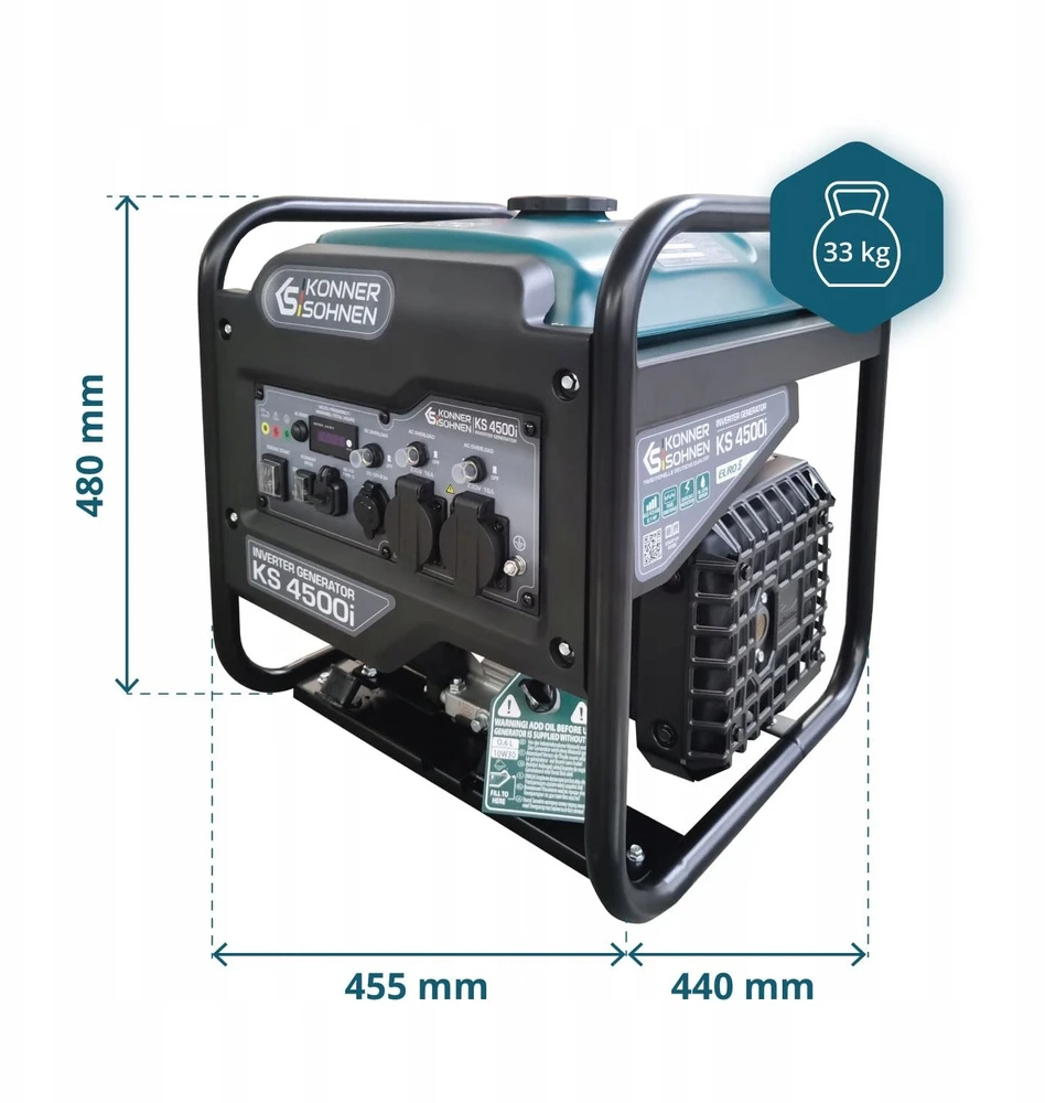 Konner & Sohnen KÖNNER &amp; SÖHNEN INVERTORINIS GENERATORIUS KS 4500i 4,2kW 230V