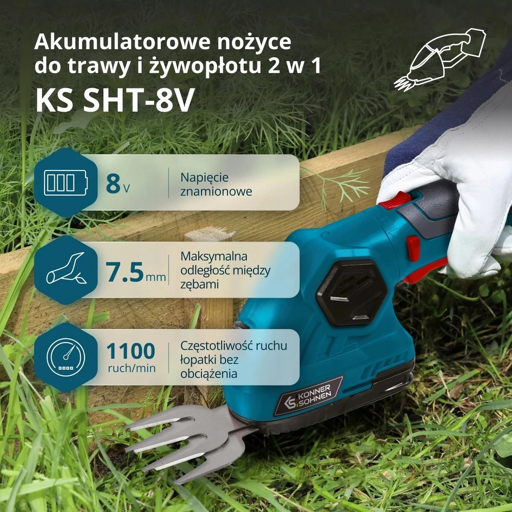 Konner & Sohnen KÖNNER &amp; SÖHNEN KS AKUMULATORINĖS ŽOLIŲ IR GYVATVORIŲ ŽIRKLĖS SHT-8V