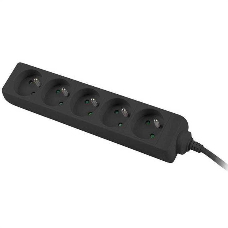 Konnoc DX-5F 5m penkių lizdų Juodas