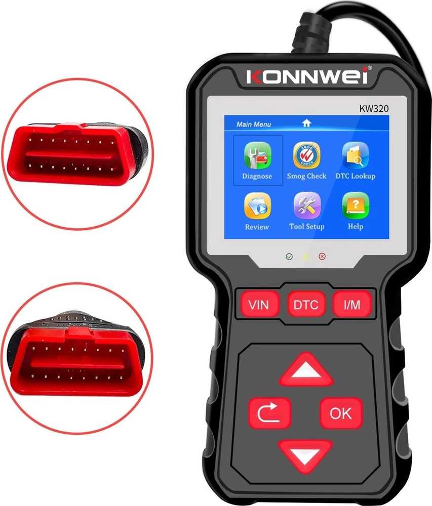 Miernik Diagnostinis matuoklis, OBD2 skaitytuvas Konnwei KW320