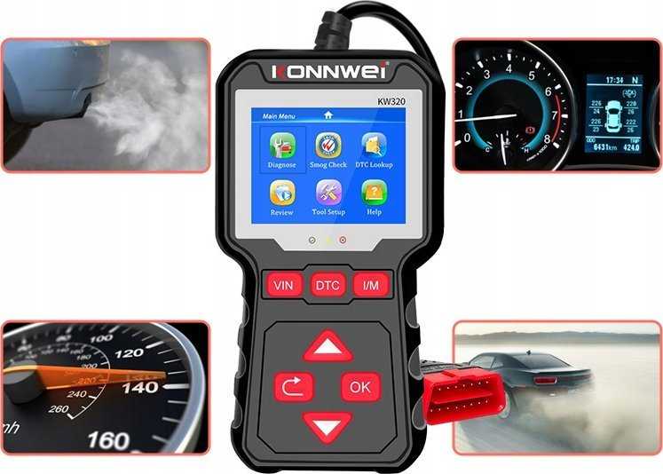 Miernik Diagnostinis matuoklis, OBD2 skaitytuvas Konnwei KW320