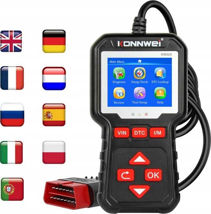 Miernik Diagnostinis matuoklis, OBD2 skaitytuvas Konnwei KW320