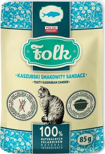 FOLK Tasty Kashubian zander – šlapias kačių maistas – 85g