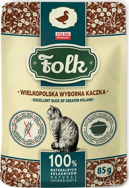 FOLK Excelent duck of Greater Poland – šlapias kačių maistas – 85g