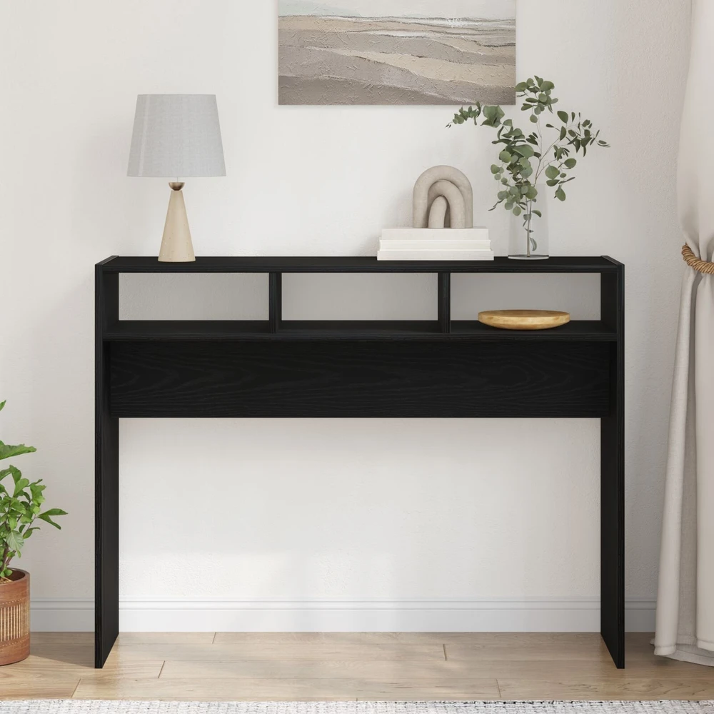 Konsolinis stalas Juodas ąžuolas 105 x 30 x 80 cm