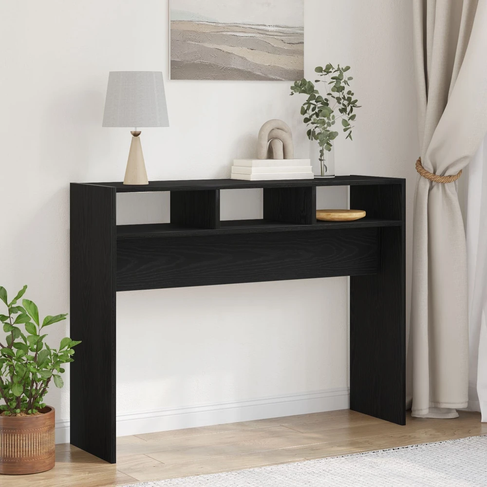 Konsolinis stalas Juodas ąžuolas 105 x 30 x 80 cm