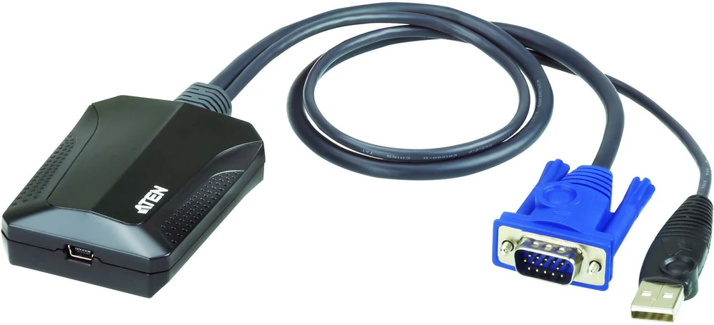 Aten | Nešiojamas kompiuteris USB KVM Console Crash Cart Adapteris IT Kit | CV211CP1 | 1 x USB Mini Type B Female, 1 x USB Type A Male, 1 x VGA Male (Mėlyna)