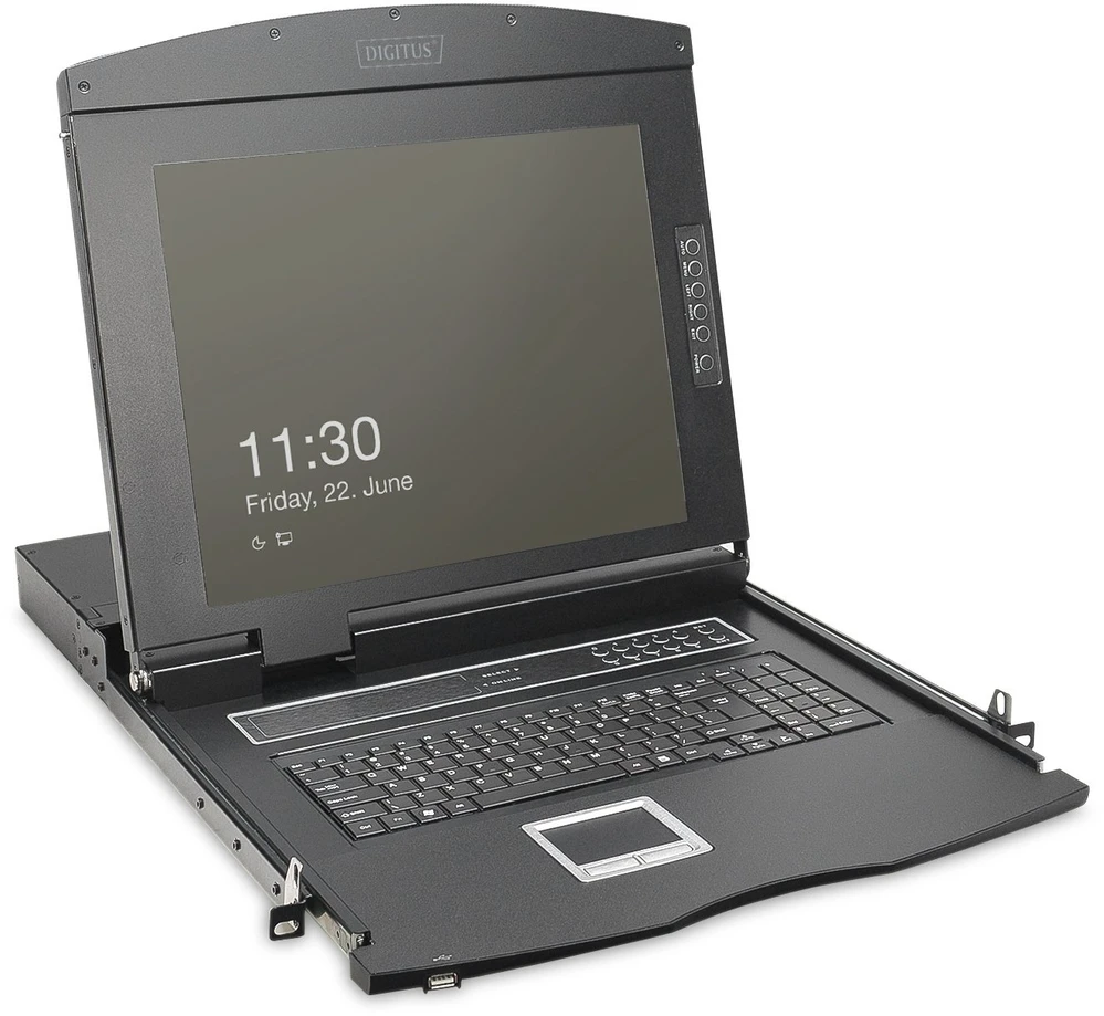 Konsolė KVM Digitus KVM 19'' TFT Konsole GE klaviatūra