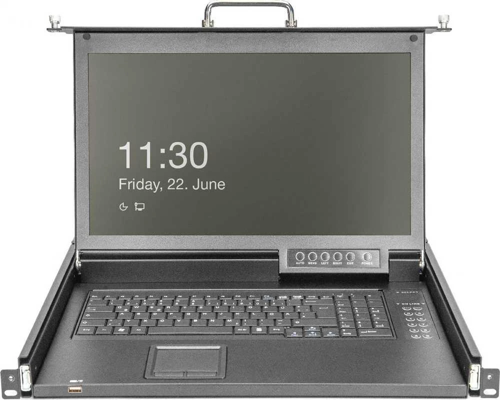Konsolė KVM Digitus KVM DIGITUS 17'' HD LCD KVM Con.1-Port VGA german