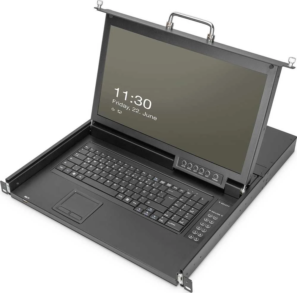 Konsolė KVM Digitus KVM DIGITUS 17'' HD LCD KVM Con.1-Port VGA german