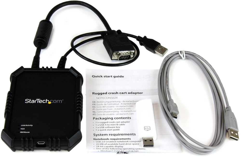 StarTech StarTech nešiojamasis kompiuteris Į SERVERĮ KVM KONSOLE / CRASH CART ADAPTER IN jungiklis